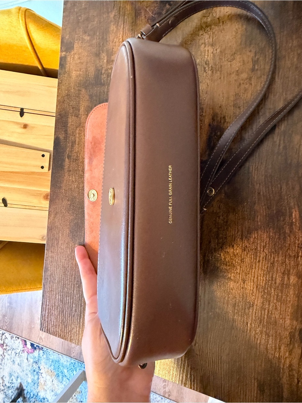 Coach Brook Flap Chain Bag in Maple Brown with Brass Hardware gently used - Picture 11 of 16